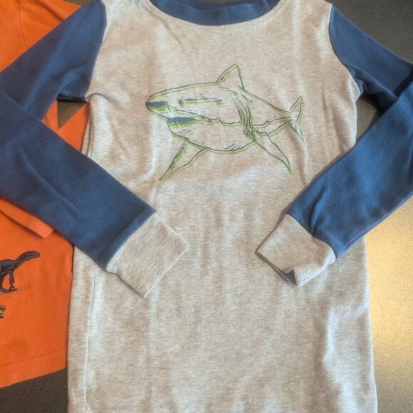 Bundle of Snug Fit PJ Tops - Shark and Dinos - Picture 3 of 6